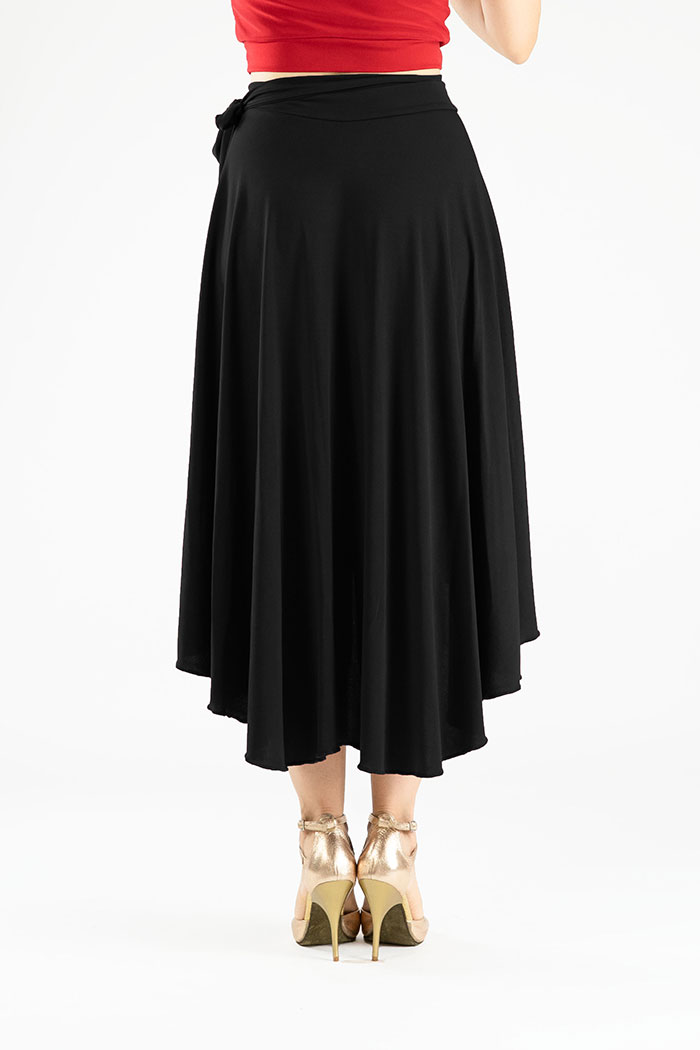 falda de tango cruzada pareo en color negro