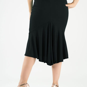 Fishtail tango skirt in black by Sosle Tango Boutique