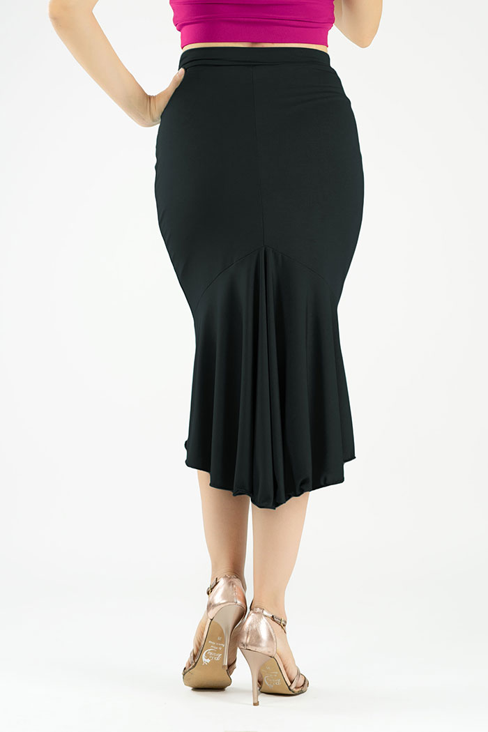Fishtail tango skirt in black by Sosle Tango Boutique