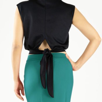 Cropped tango top with ties